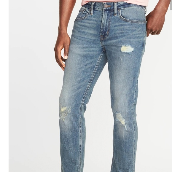 Levis blue denim distressed jeans size 31/30 slim
